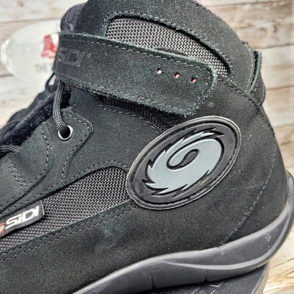 Sidi Doha Men's Size 12.5 Motorcycle Riding Straps Black Suede Ankle Boots - Picture 9 of 14